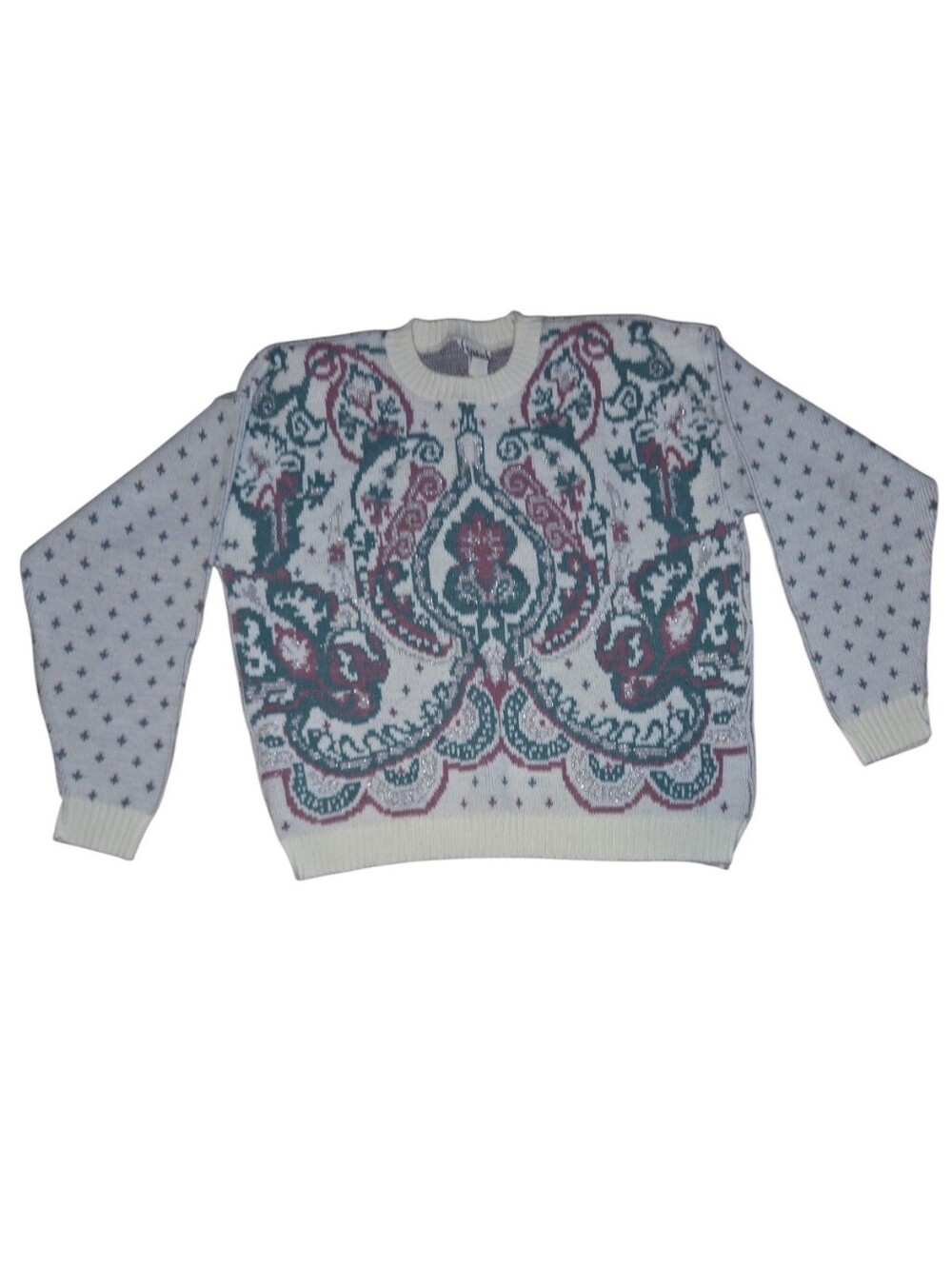 Vintage Patterned Crewneck Sweater SizeL